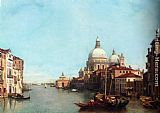 Canal Canvas Paintings - Le Grande Canal, Venise